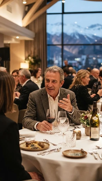 Illustration de le dîner chez les français de V.Giscard d’estaing