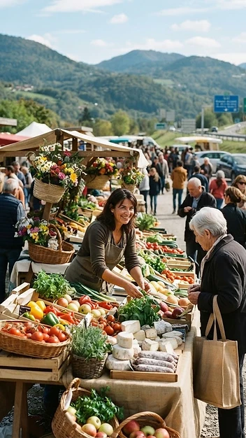 Illustration de Marché des producteurs locaux