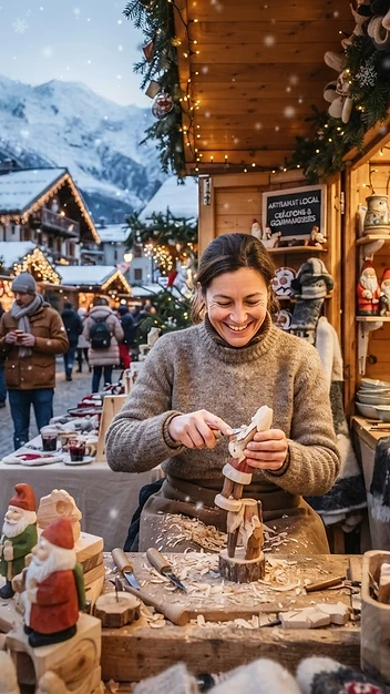 Illustration fidèle de Marché de Noël (Saint-Gervais-les-Bains)