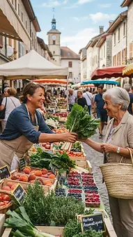 Illustration fidèle de Marché hebdomadaire