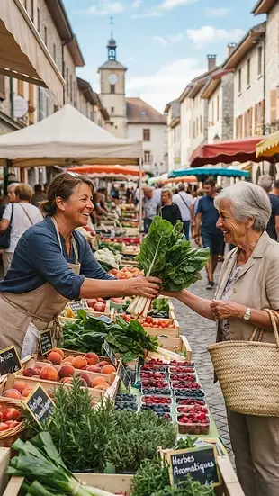 Illustration fidèle de Marché hebdomadaire