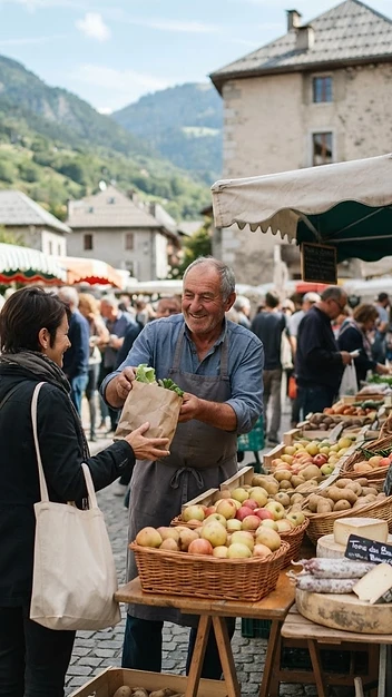 Illustration de Grand marché hebdomadaire de La Rochette