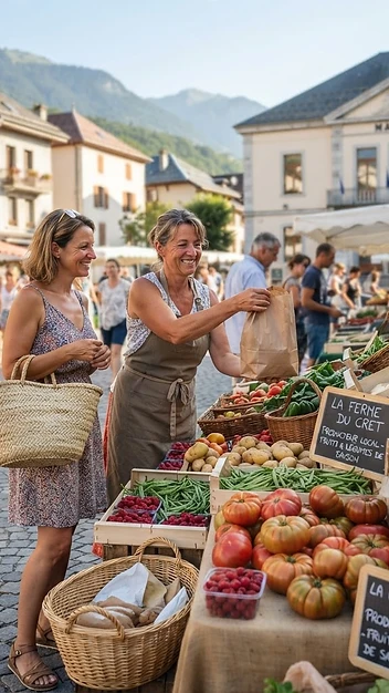 Illustration fidèle de Marché alimentaire de Barberaz