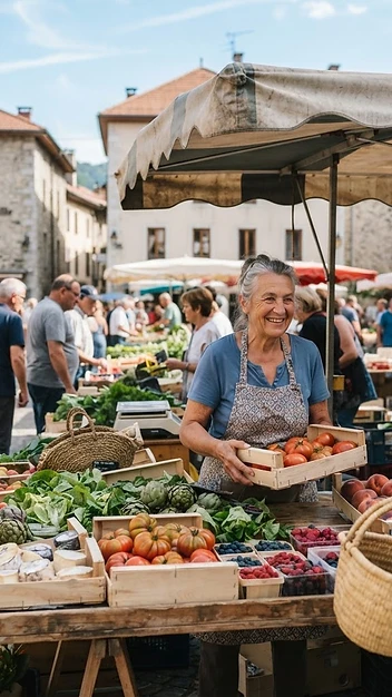 Illustration de Marché hebdomadaire de Yenne