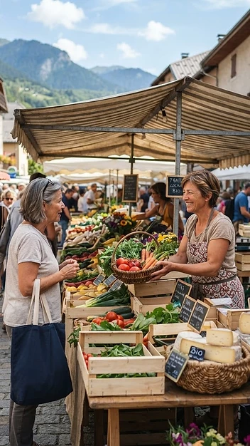 Illustration de Grand marché hebdomadaire de La Rochette