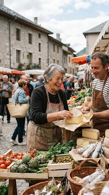 Illustration de Marché hebdomadaire de Yenne