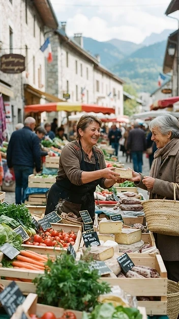 Illustration de Grand marché hebdomadaire de La Rochette