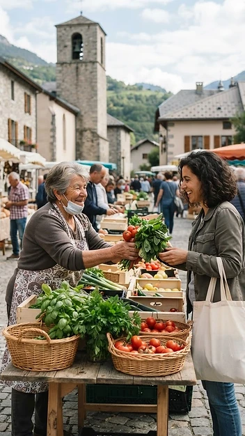 Illustration de Marché hebdomadaire de Novalaise