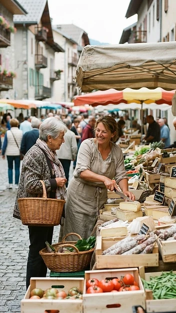 Illustration de Grand marché hebdomadaire de La Rochette