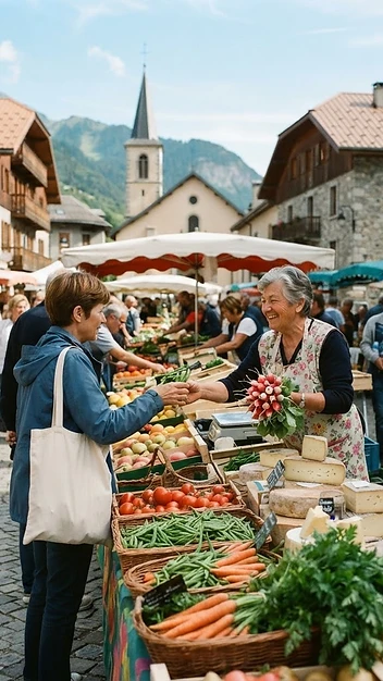 Illustration de Marché hebdomadaire de Novalaise