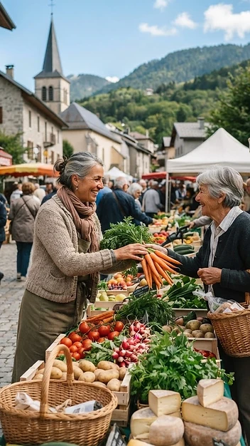 Illustration de Marché hebdomadaire de Novalaise