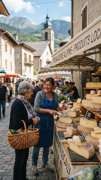 Illustration de Grand marché hebdomadaire de La Rochette