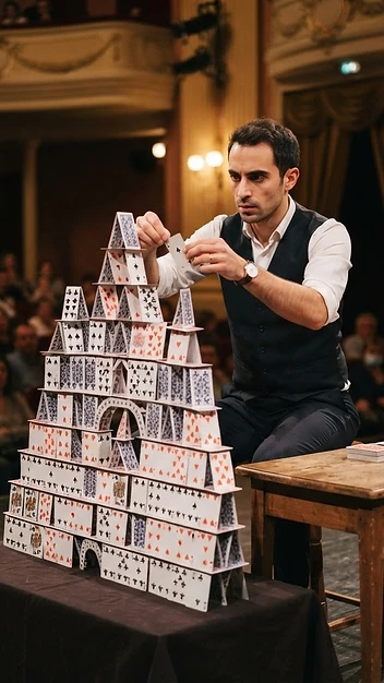 Illustration fidèle de Un Château de Cartes