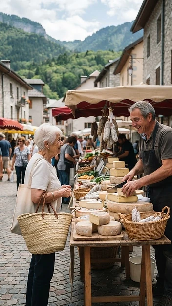 Illustration de Marché hebdomadaire de Novalaise