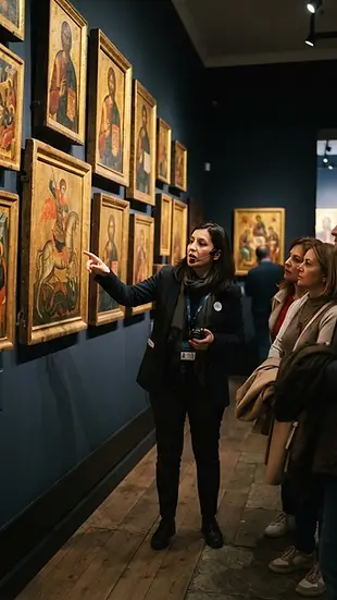 Visite d’une exposition d’icônes albanaises