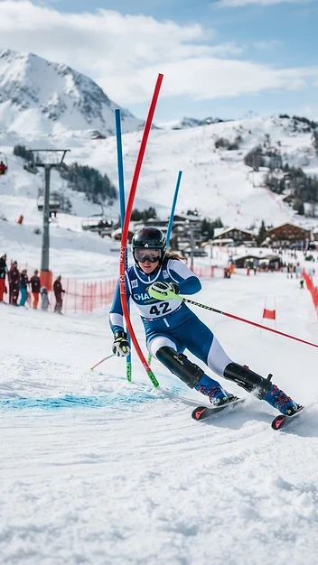 Illustration fidèle de Test Chamois – slalom