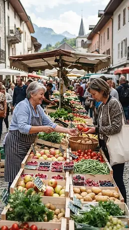 Illustration de Grand marché hebdomadaire de La Rochette