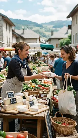 Illustration de Marché hebdomadaire de Novalaise