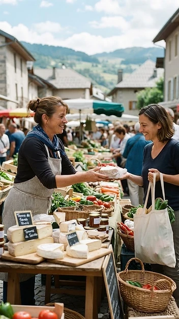 Illustration de Marché hebdomadaire de Novalaise