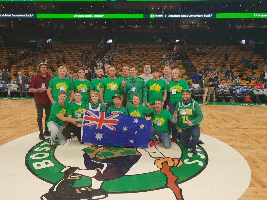 Small Dream Hoop Tours group in an NBA arena