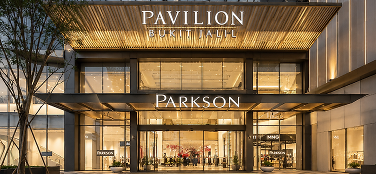 Pavilion Bukit Jalil entrance at dusk