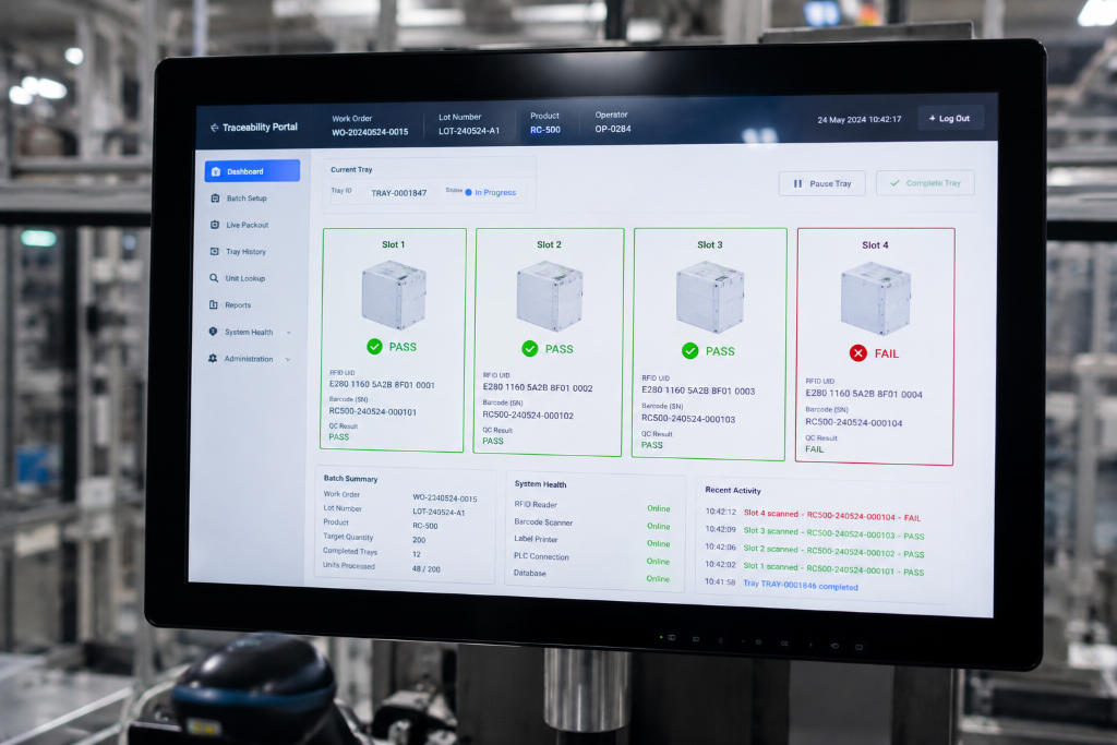 Reagent Cartridge Traceability & Packout Portal