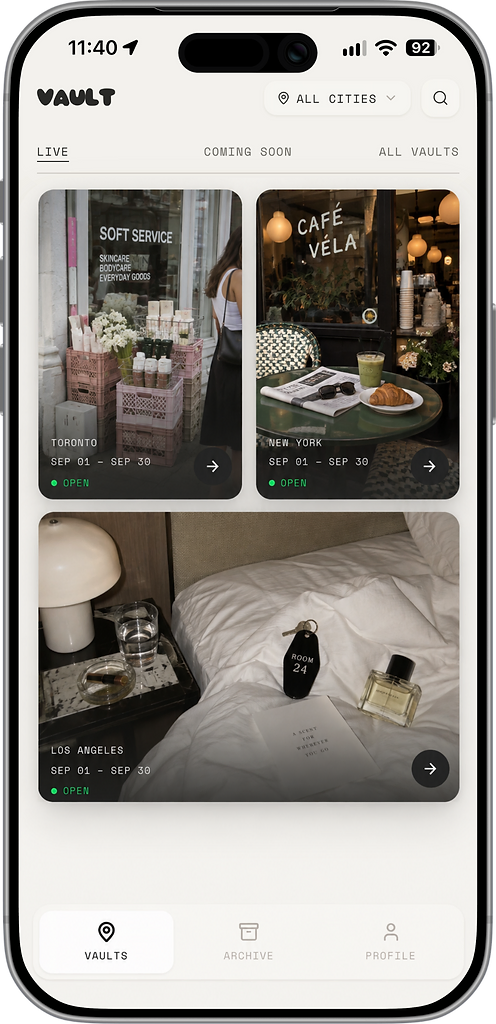 The VAULT app.