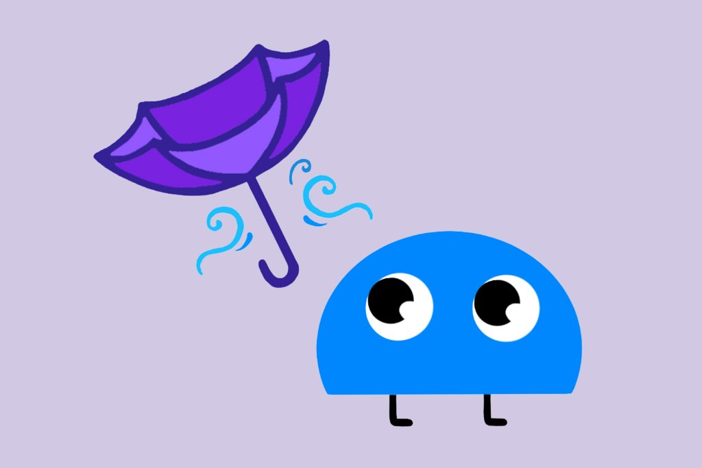 AutumnCraft character under a purple umbrella