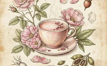 Rose Cardamom Latte