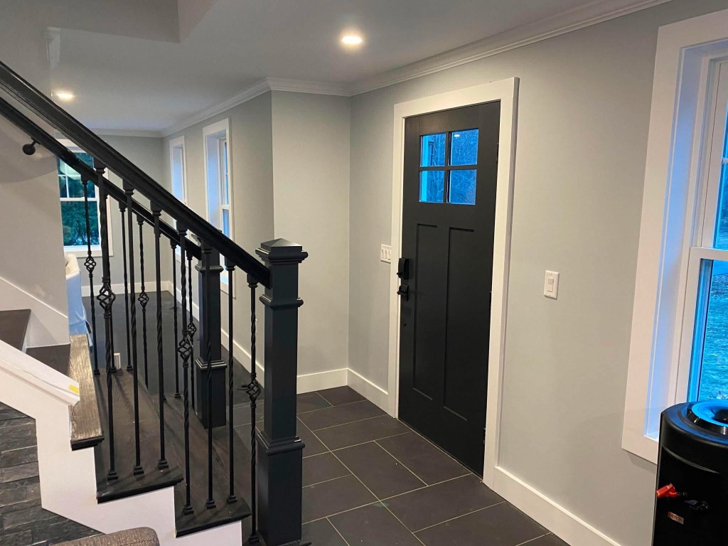 White-to-Black Entry Door — after