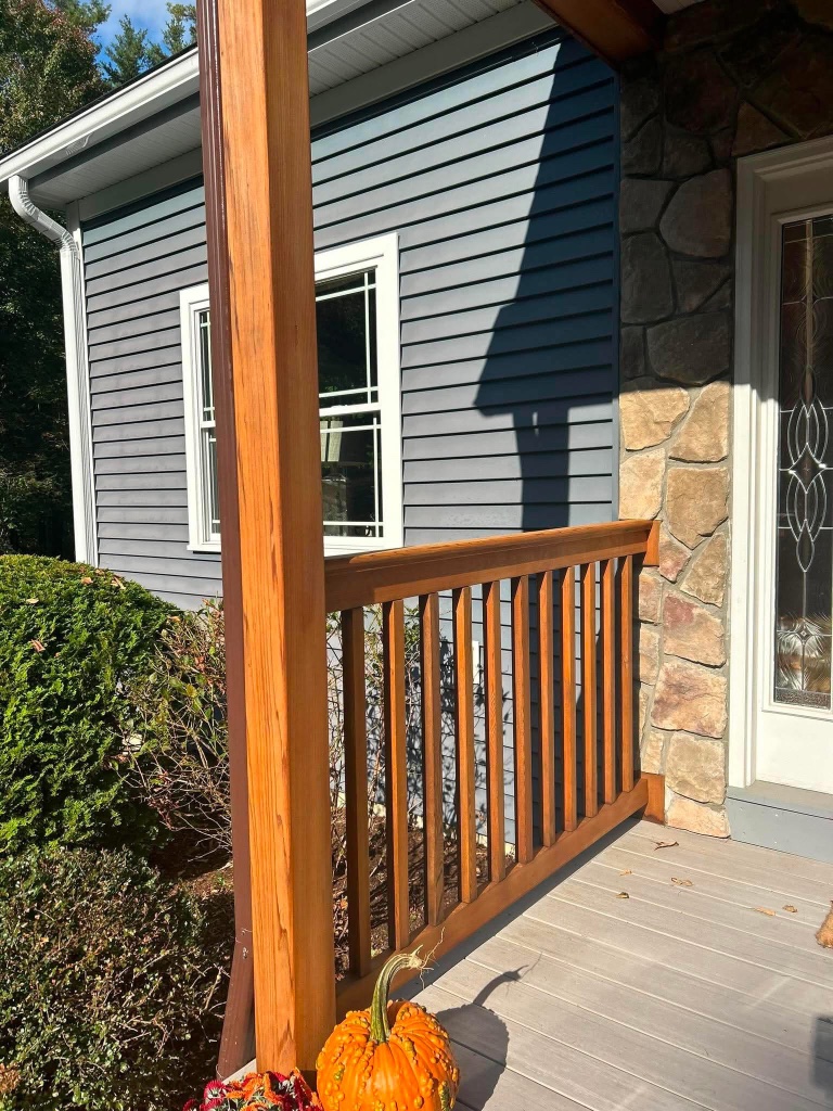 Porch Post & Railing Refinish — after