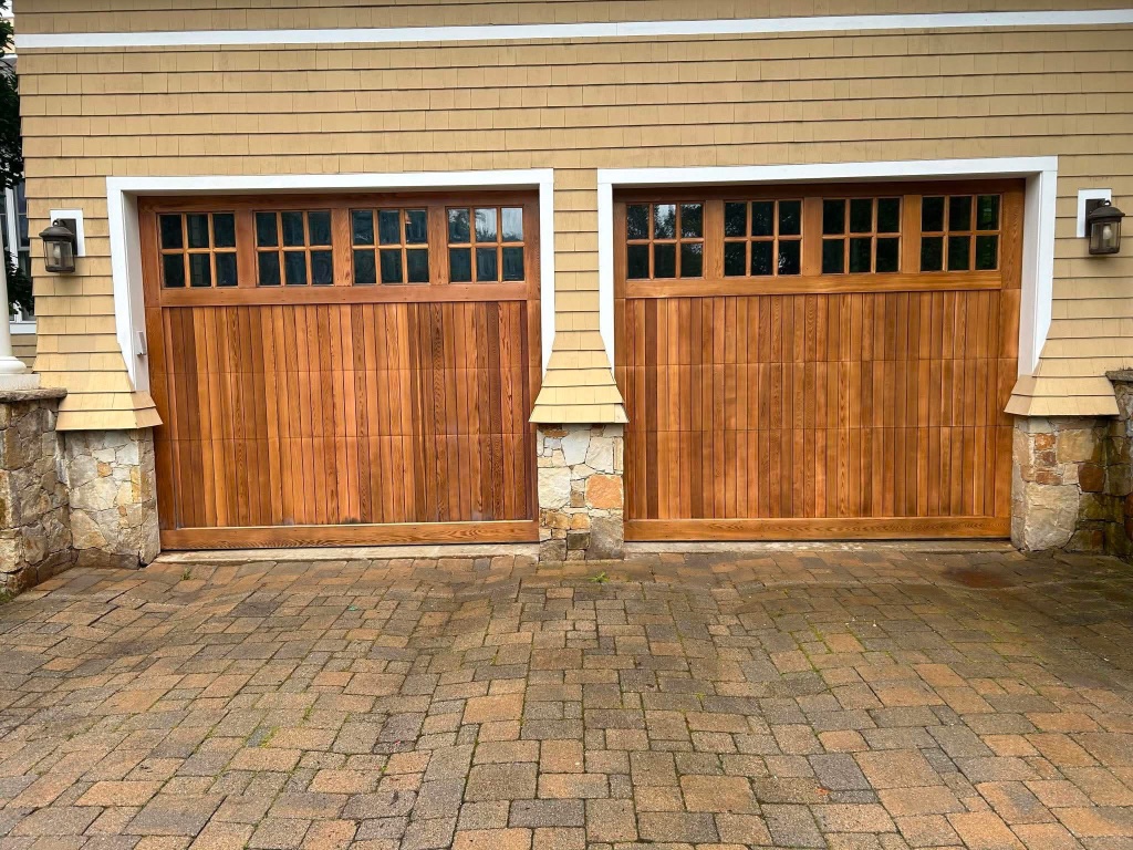 Wood Garage Door Refinishing — after