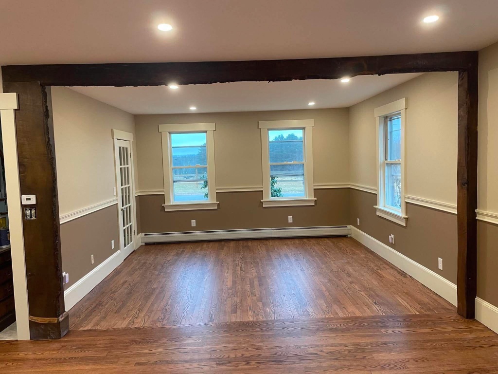 Two-Tone Beige & Brown Room — after
