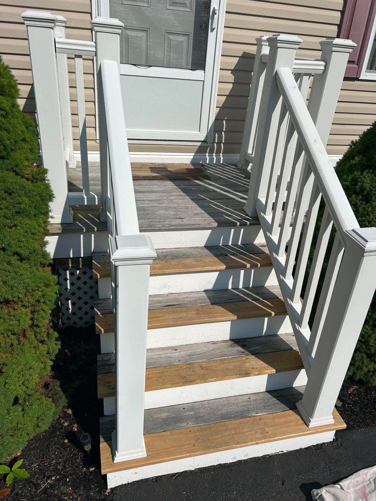 Red Entry Stairs — before