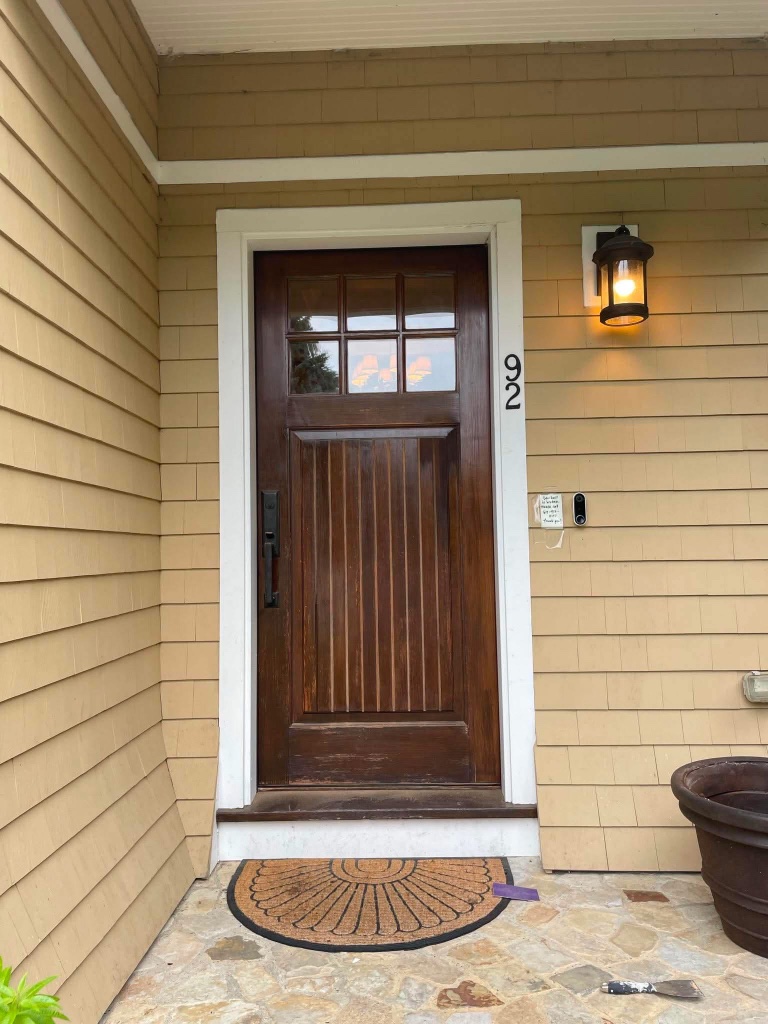 Front Door Restoration — before