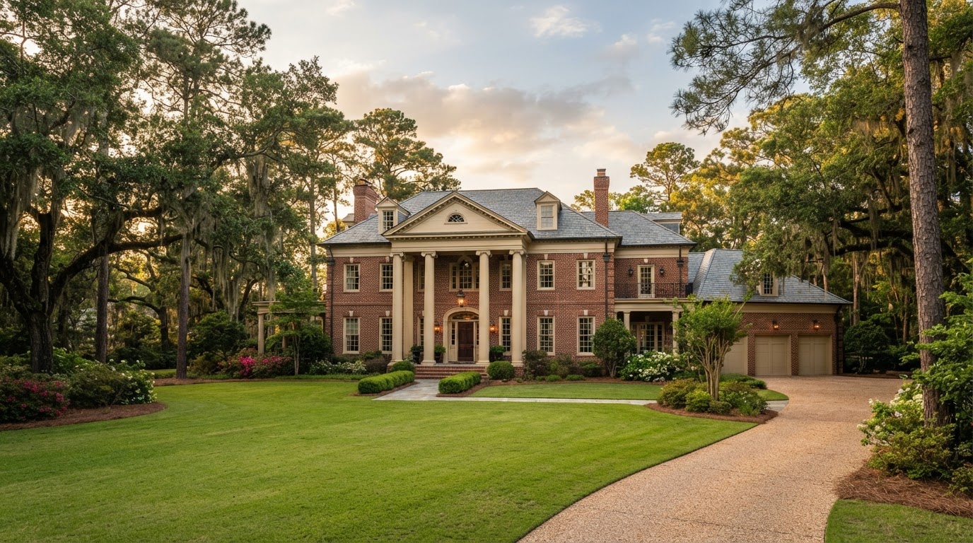 Elegant CSRA estate framed by mature Georgia trees