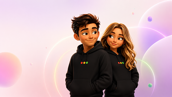 Leo & Mia, the VibeSync couple avatars