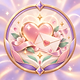 Glowing heart and love letter game artwork
