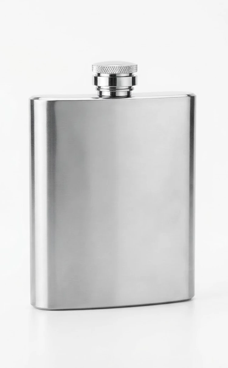 Custom Engraved Stainless Steel Flask with Names – Black Etching – Swinger Lifestyle