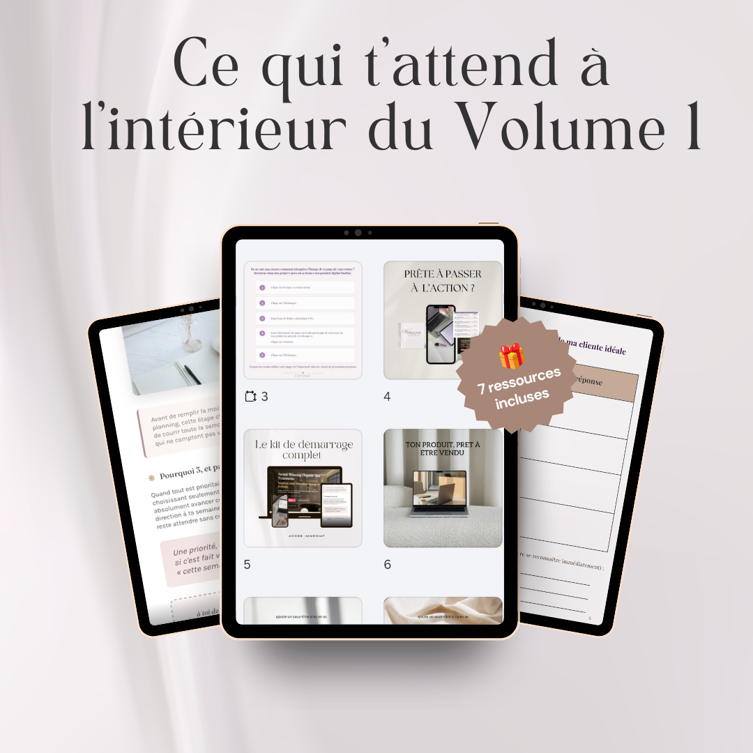 Ce qui t'attend à l'intérieur du Volume 1 — 7 ressources incluses