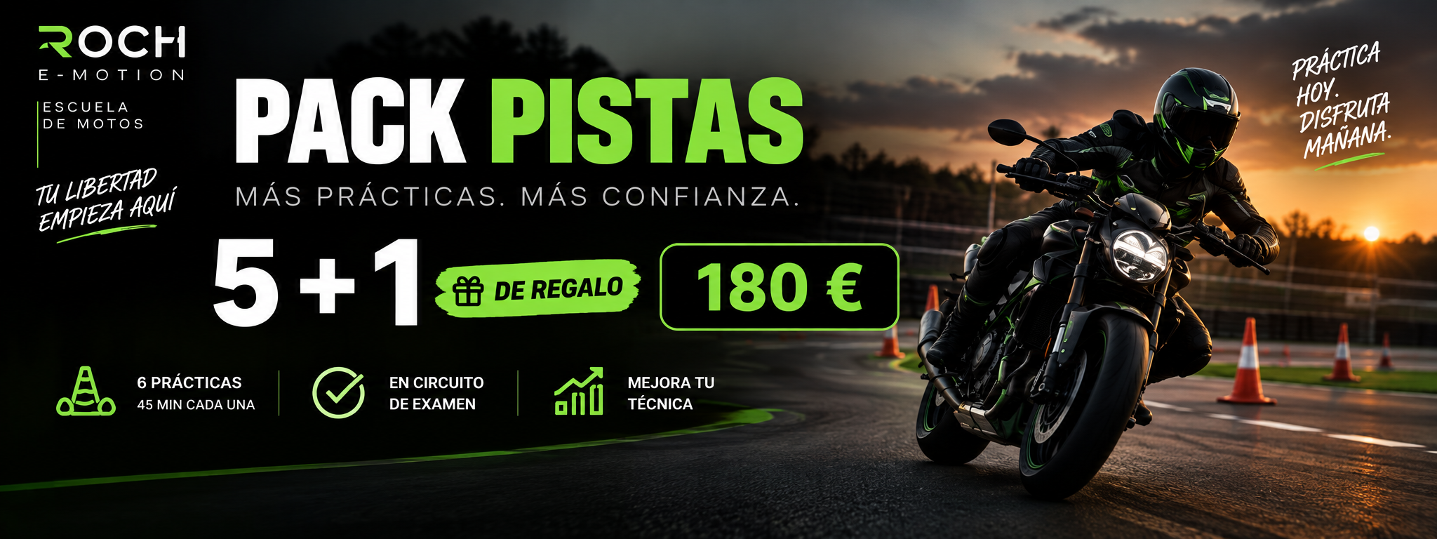 Pack Pistas ROCH E-motion · 5 + 1 de regalo · 180 €