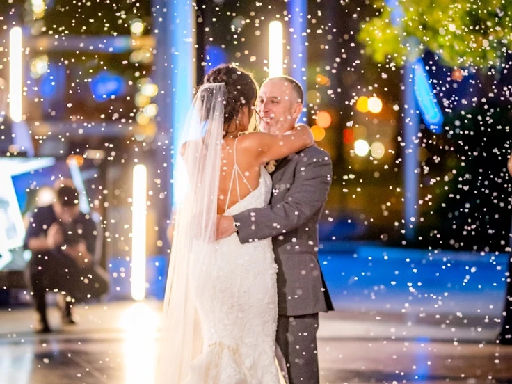 Snow Effects at a luxury wedding