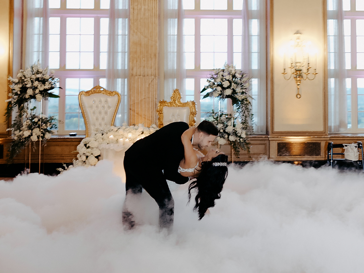 Dancing on Clouds at a luxury wedding