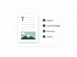 Writing and local knowledge review checklist