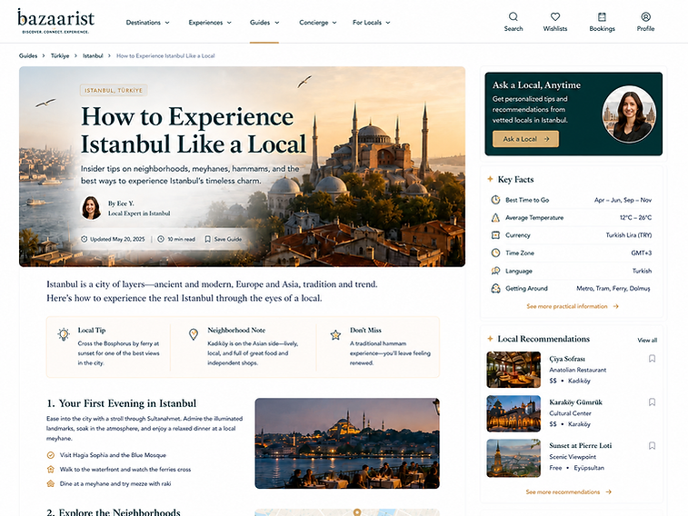 Bazaarist local travel guide for experiencing Istanbul