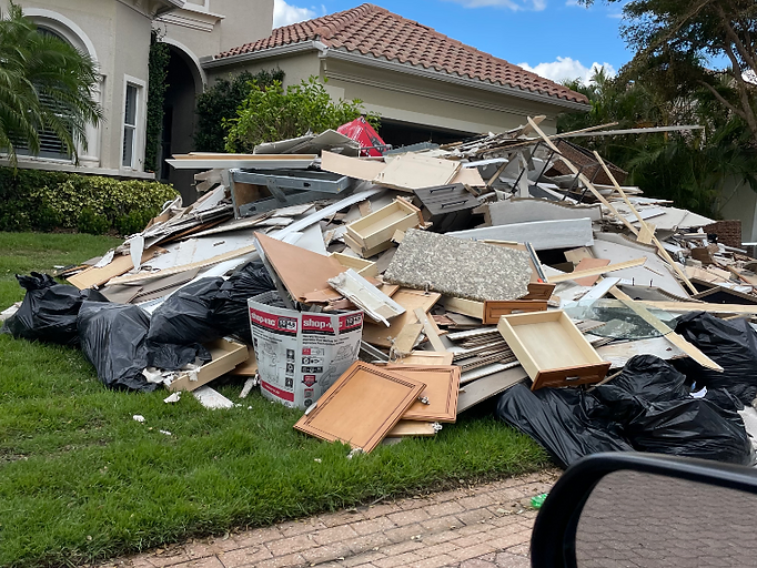 Florida home damaged by hurricane flooding