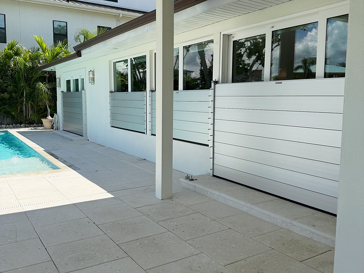 Fortress flood barrier system installed on a Florida home