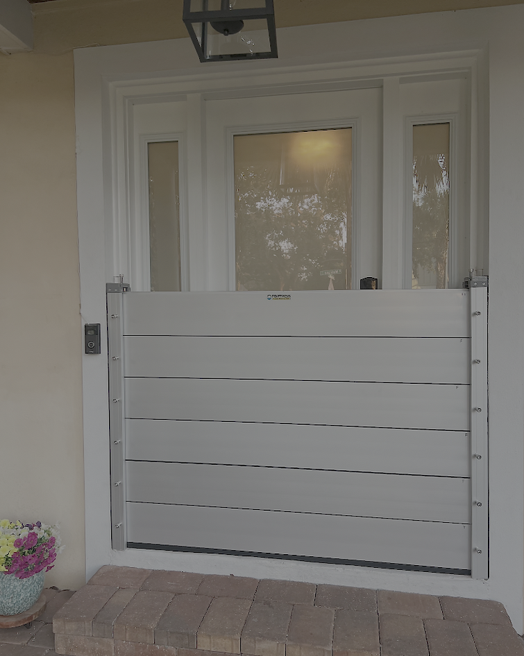 Fortress flood barrier deployed at home entryway