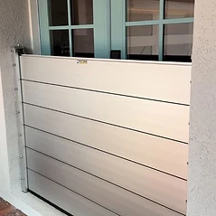 Fortress flood barrier installed at a Florida home entryway