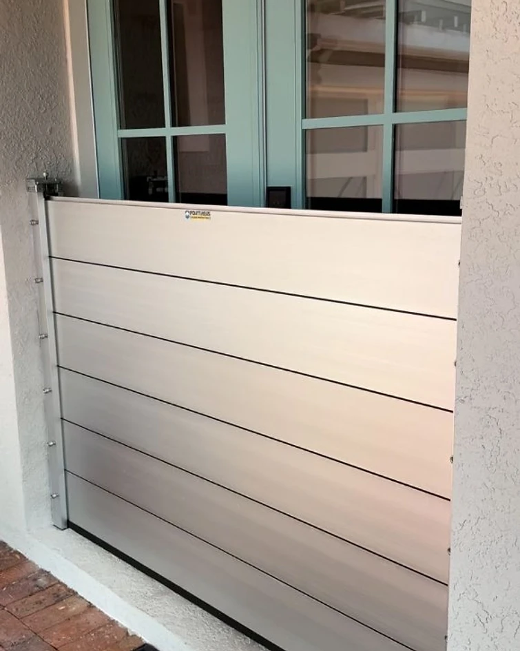 Fortress flood barrier deployed at home entryway